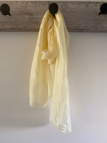 Pale Yellow Silk Scarf
