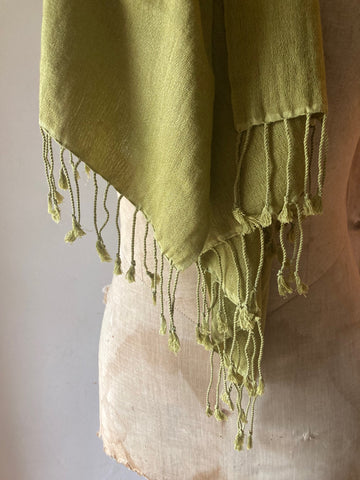 Pistachio Cashmere & Silk Shawl