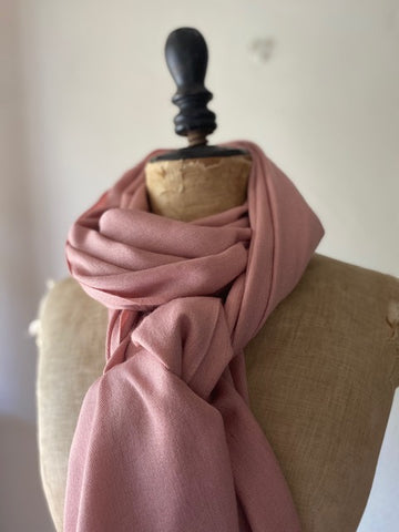 Rose Pink Cashmere & Silk Shawl