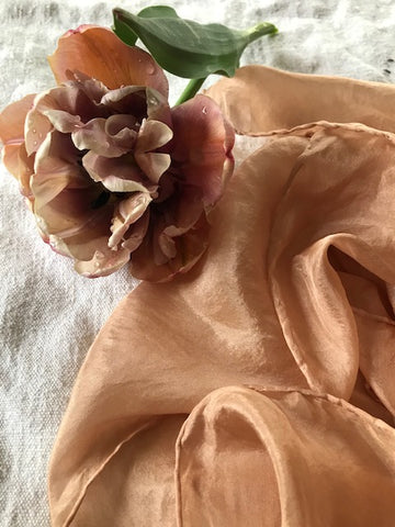 Pale Peach Silk Scarf