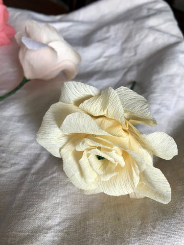 Pale Yellow Paper Flower